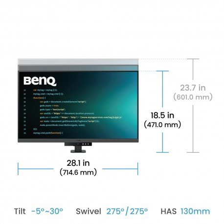 Монитор профессиональный BENQ RD320UA Metallic Grey (9H.LMTLA.TBE)