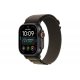 Apple Watch Ultra 4 49mm (GPS+5G) Black Titanium Case with Dark Olive Alpine Loop - S