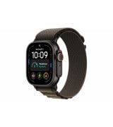 Apple Watch Ultra 4 49mm (GPS+5G) Black Titanium Case with Dark Olive Alpine Loop - S