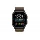 Apple Watch Ultra 4 49mm (GPS+5G) Black Titanium Case with Dark Olive Alpine Loop - S