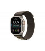 Apple Watch Ultra 4 49mm (GPS+5G) Natural Titanium Case with Dark Olive Alpine Loop - S