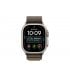 Apple Watch Ultra 4 49mm (GPS+5G) Natural Titanium Case with Dark Olive Alpine Loop - S