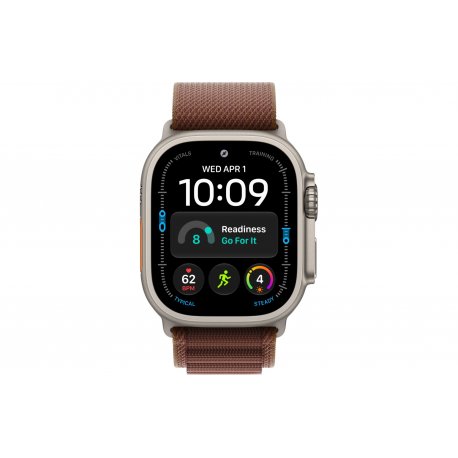 Apple Watch Ultra 4 49mm (GPS+5G) Natural Titanium Case with Burgundy Alpine Loop - S