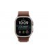 Apple Watch Ultra 4 49mm (GPS+5G) Natural Titanium Case with Burgundy Alpine Loop - S