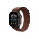 Apple Watch Ultra 4 49mm (GPS+5G) Black Titanium Case with Burgundy Alpine Loop - S