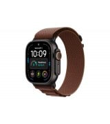 Apple Watch Ultra 4 49mm (GPS+5G) Black Titanium Case with Burgundy Alpine Loop - S