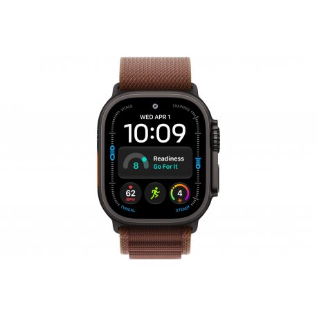 Apple Watch Ultra 4 49mm (GPS+5G) Black Titanium Case with Burgundy Alpine Loop - S
