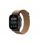 Apple Watch Ultra 4 49mm (GPS+5G) Black Titanium Case with Desert Alpine Loop - S