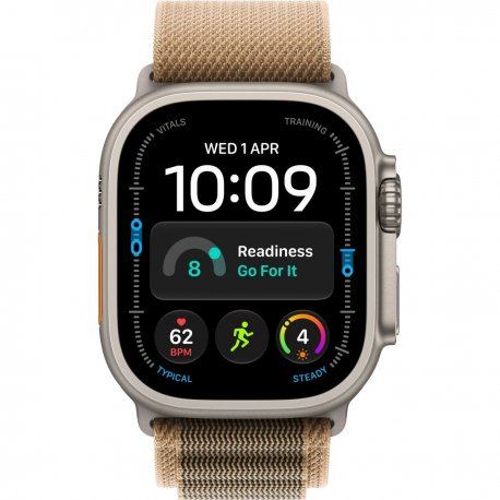 Apple Watch Ultra 4 49mm (GPS+5G) Natural Titanium Case with Desert Alpine Loop - S