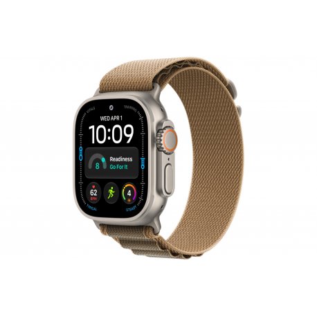 Apple Watch Ultra 4 49mm (GPS+5G) Natural Titanium Case with Desert Alpine Loop - S
