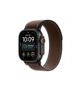 Apple Watch Ultra 4 49mm (GPS+5G) Black Titanium Case with Dark Umber Trail Loop - S/M