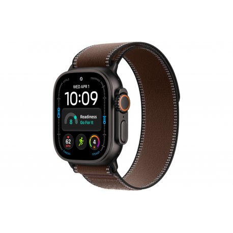Apple Watch Ultra 4 49mm (GPS+5G) Black Titanium Case with Dark Umber Trail Loop - M/L