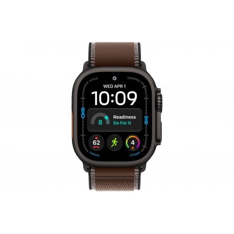 Apple Watch Ultra 4 49mm (GPS+5G) Black Titanium Case with Dark Umber Trail Loop - S/M