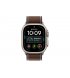 Apple Watch Ultra 4 49mm (GPS+5G) Natural Titanium Case with Dark Umber Trail Loop - S/M