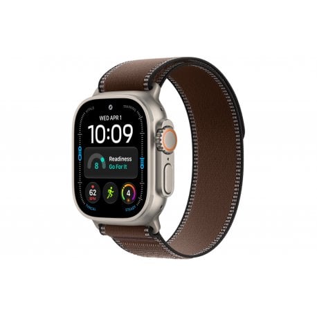Apple Watch Ultra 4 49mm (GPS+5G) Natural Titanium Case with Dark Umber Trail Loop - S/M