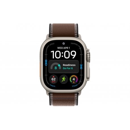 Apple Watch Ultra 4 49mm (GPS+5G) Natural Titanium Case with Dark Umber Trail Loop - S/M