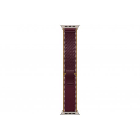 Apple Watch Ultra 4 49mm (GPS+5G) Natural Titanium Case with Burgundy Trail Loop - S/M