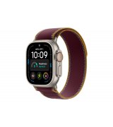 Apple Watch Ultra 4 49mm (GPS+5G) Natural Titanium Case with Burgundy Trail Loop - S/M