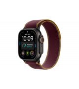Apple Watch Ultra 4 49mm (GPS+5G) Black Titanium Case with Burgundy Trail Loop - S/M