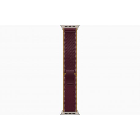 Apple Watch Ultra 4 49mm (GPS+5G) Black Titanium Case with Burgundy Trail Loop - S/M