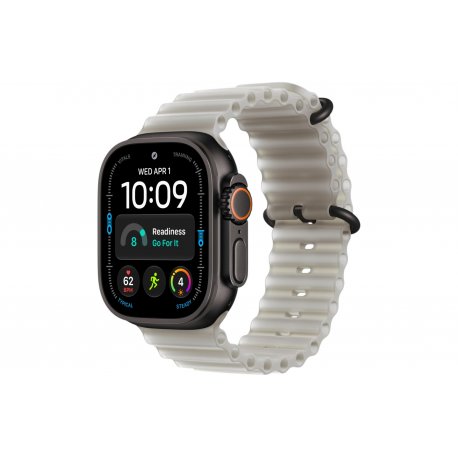 Apple Watch Ultra 4 49mm (GPS+5G) Black Titanium Case with Translucent Gray Ocean Band