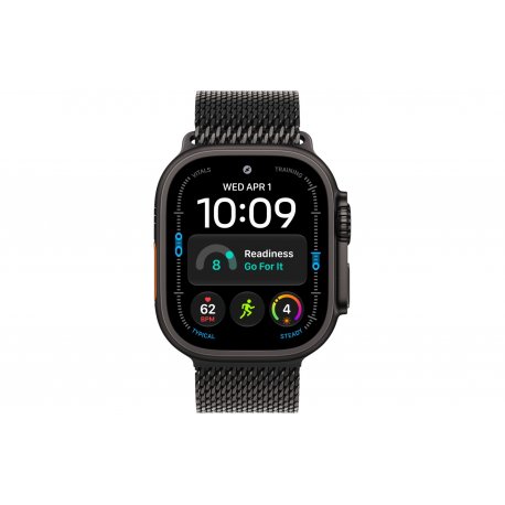 Apple Watch Ultra 4 49mm (GPS+5G) Black Titanium Case with Black Titanium Milanese Loop - S