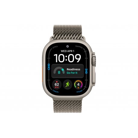 Apple Watch Ultra 4 49mm (GPS+5G) Natural Titanium Case with Natural Titanium Milanese Loop - S