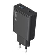 Сетевое зарядное устройство Proove Slender 65W (Type-C + USB) Black (WCSL65110001)