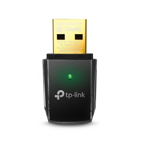 Бездротовий WiFi USB-адаптер TP-LINK AC600 Black (Archer T2U)