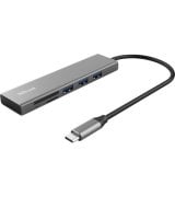 Картридер Trust Halyx Fast USB-C Hub & reader (24191)