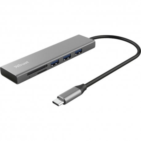 Картридер Trust Halyx Fast USB-C Hub & reader (24191)