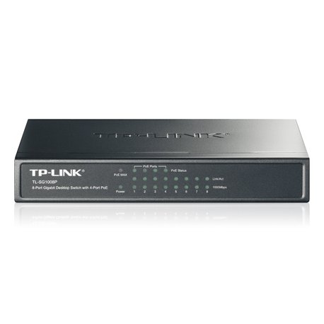 Комутатор TP-Link TL-SG1008P Black (TL-SG1008P)