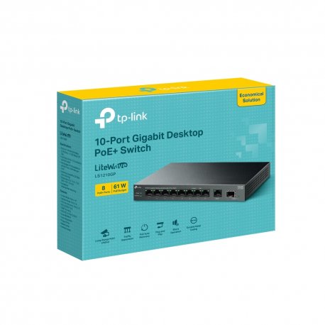 Комутатор TP-Link LS1210GP Black (LS1210GP)
