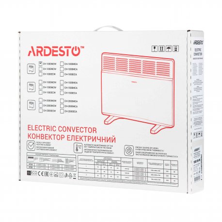 Конвектор Ardesto CH-1000MOW 1000Вт (CH-1000MOW)
