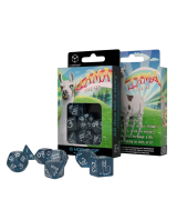 Набір кубиків Набір кубиків Llama Dark Blue & White Dice Set (7) (SLLA03)