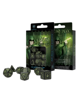 Набор кубиков Elvish Black & glow-in-the-dark Dice Set (7) (SELV04)