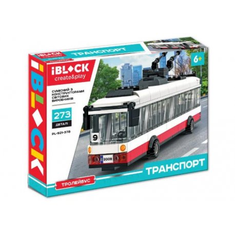 Конструктор IBLOCK Транспорт Троллейбус (PL-921-378)