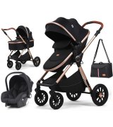 Універсальна коляска трансформер 3 в 1 Kidilo H2D Black (1111556)