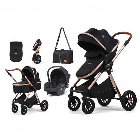 Універсальна коляска трансформер 3 в 1 Kidilo H2D Black (1111556)