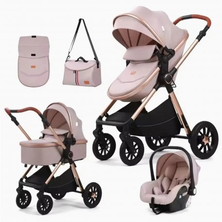 Універсальна коляска трансформер 3 в 1 Kidilo H2D Khaki Beige (1071347)