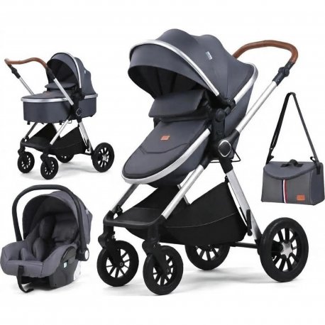 Універсальна коляска трансформер 3 в 1 Kidilo H2D Grey (1071346)