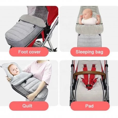Теплый конверт в коляску Kidilo 601 Grey (1171411)