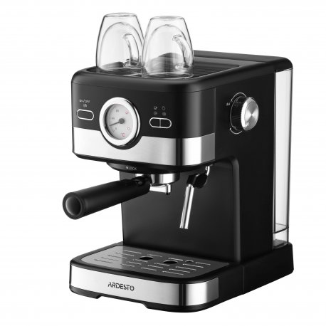Кофеварка рожковая Ardesto 1.5л Black/Silver (YCM-E16B)