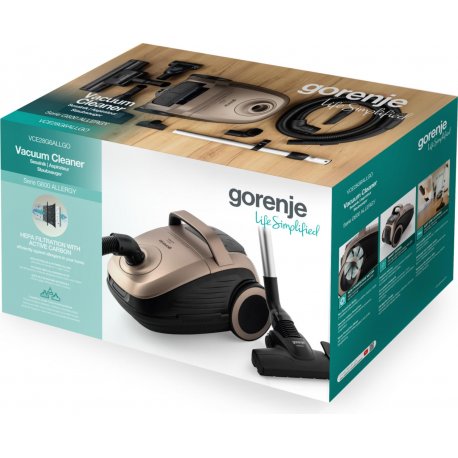 Пылесос Gorenje мешковый 850Вт Bronze (VCE28G6ALLGO)