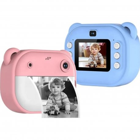 Детский фотоаппарат-принтер Bambi Frog Pink (6948679457685)