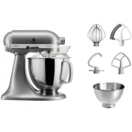 Кухонна машина KitchenAid Artisan 4,8 л Silver (5KSM175PSECU)
