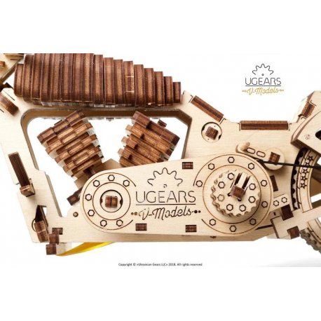 Пазл 3D Ugears механічний Байк VM-02 189 дет (70051)