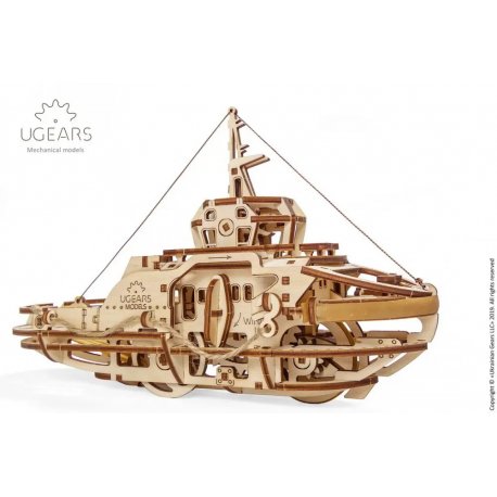 Пазл 3D Ugears механічний Буксир 169 дет (70078)