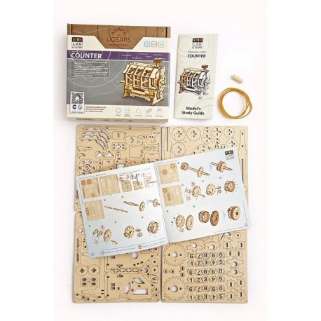 Пазл 3D Ugears механический Счетчик 157 дет (70130)