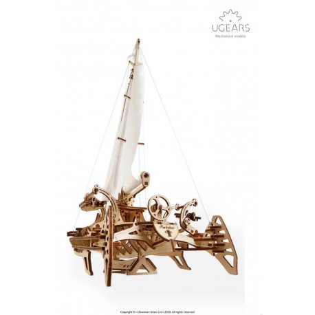 Пазл 3D Ugears механический Тримаран Мерихобус 237 дет (70059)